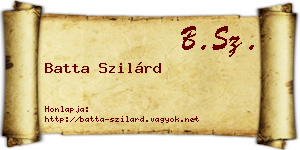 Batta Szilárd névjegykártya