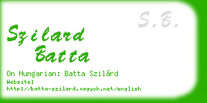 szilard batta business card